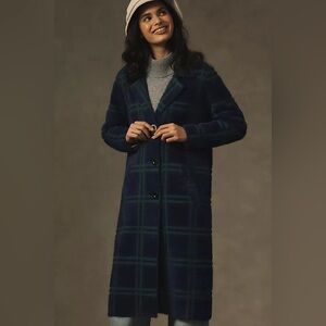 NVLT Blue and Green Checkered Coatigan